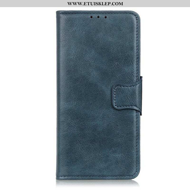 Etui Folio do Oppo A16 / A16s Dwustronne Zapięcie Z Efektem Skóry